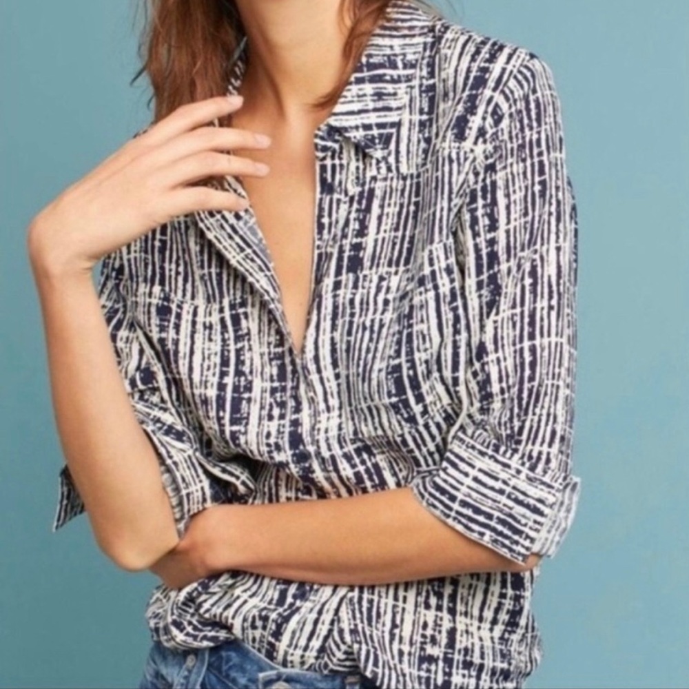 Anthropologie Holding Horses Button Down Top